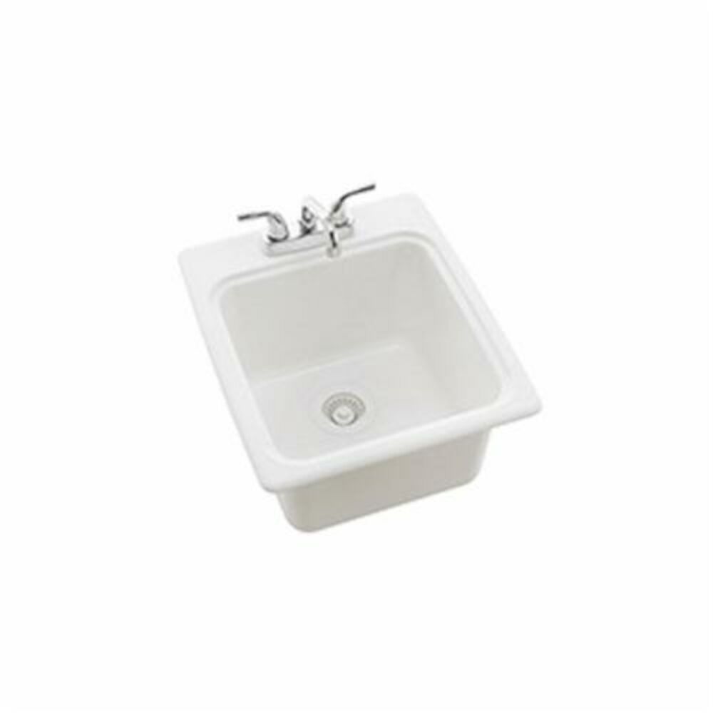 Swan® SSUS2000.010 Compact Utility Sink, Rectangular, 17-1/4" W x 20" Dx10-1/2" H, White, Domestic