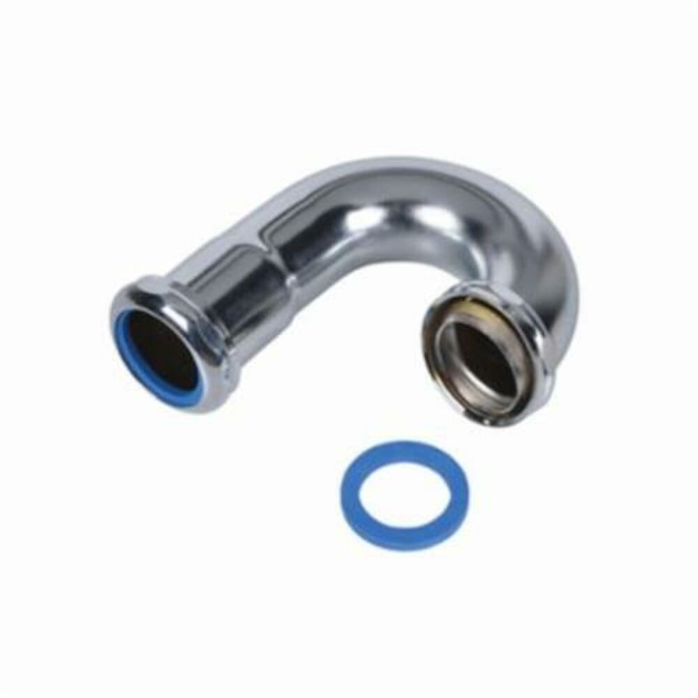 Dearborn® 655BN-1 Sink J-Bend With Ground Joint and Brass Nuts, 1-1/2" Nominal, 17 ga, Brass, Chrome Plated