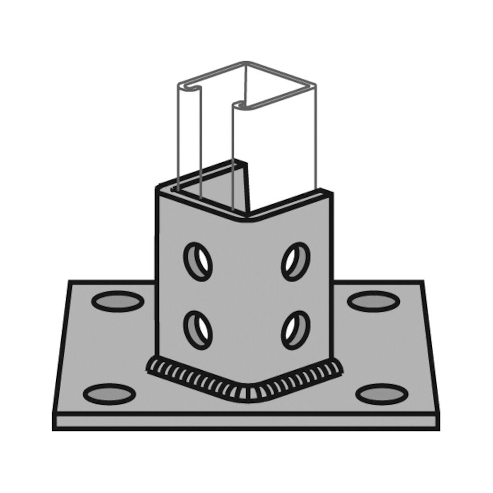 Anvil-Strut™ 2400238404 FIG AS 3033 4-Hole Post Base, Import