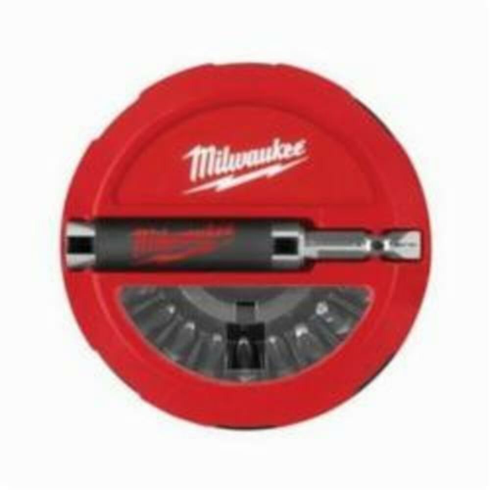 Milwaukee® Tool 48-32-1700 Magnetic Drive Insert Bit Puck Set, 20 Pieces, 1/4" Hex Shank, S2 Tool Steel