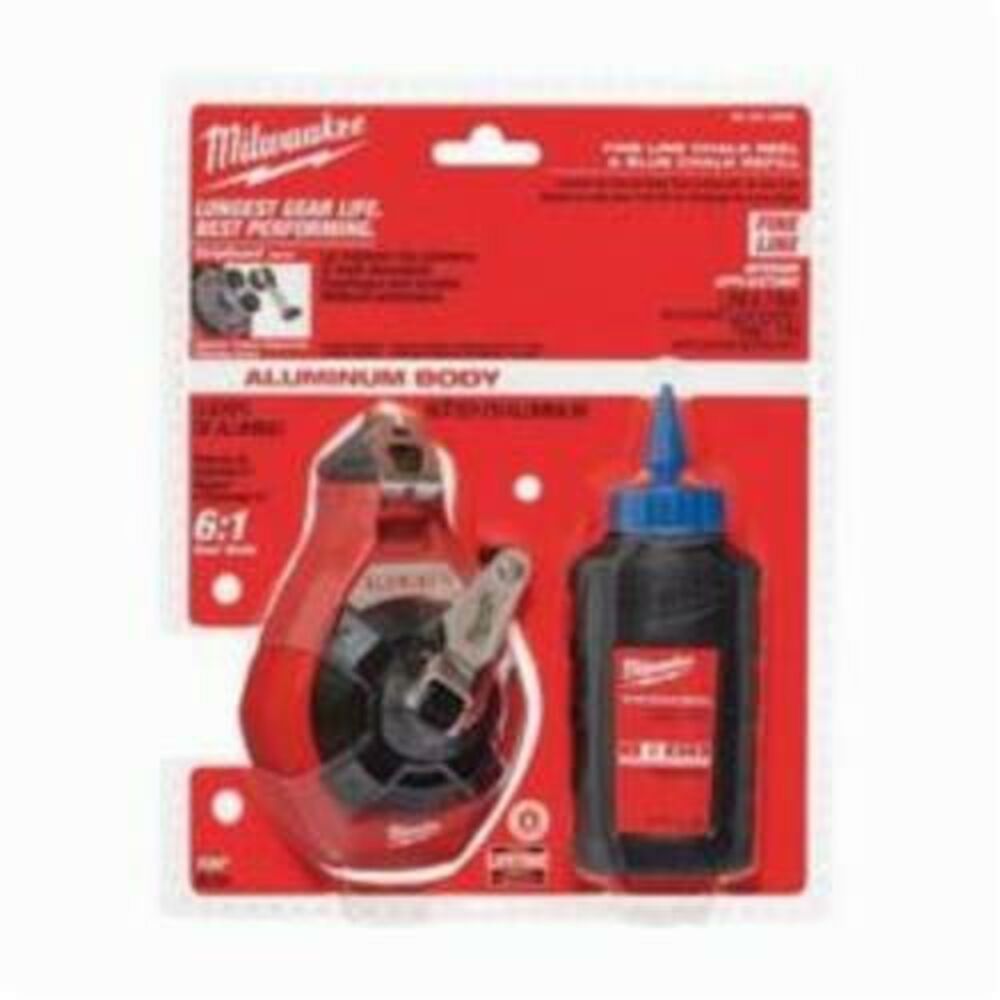 Milwaukee® Tool StripGuard™ 48-22-3992 Precision Line Reel Kit With Blue Chalk, 100 ft L, Flush Handle