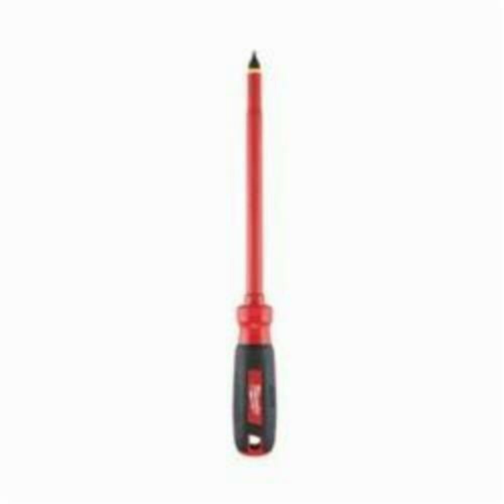Milwaukee® Tool 48-22-2223 Screwdriver, 3/8" Slotted Point, Steel Shank, 12" OAL, Plastic/Rubber Handle, ASTM F1505-10