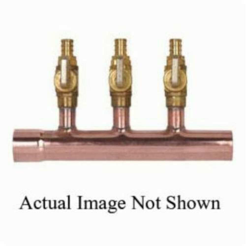 PowerPEX® BranchMaster™ 672XV4L-11313 Manifold, 1x1/2 in, Male CxFemale CxPEX, Copper, Domestic