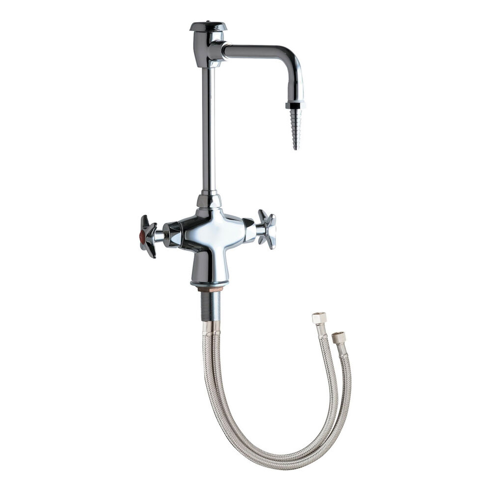 Chicago Faucet® 930-CP Hot and Cold Water Mixing Faucet, Chrome Plated, Commercial