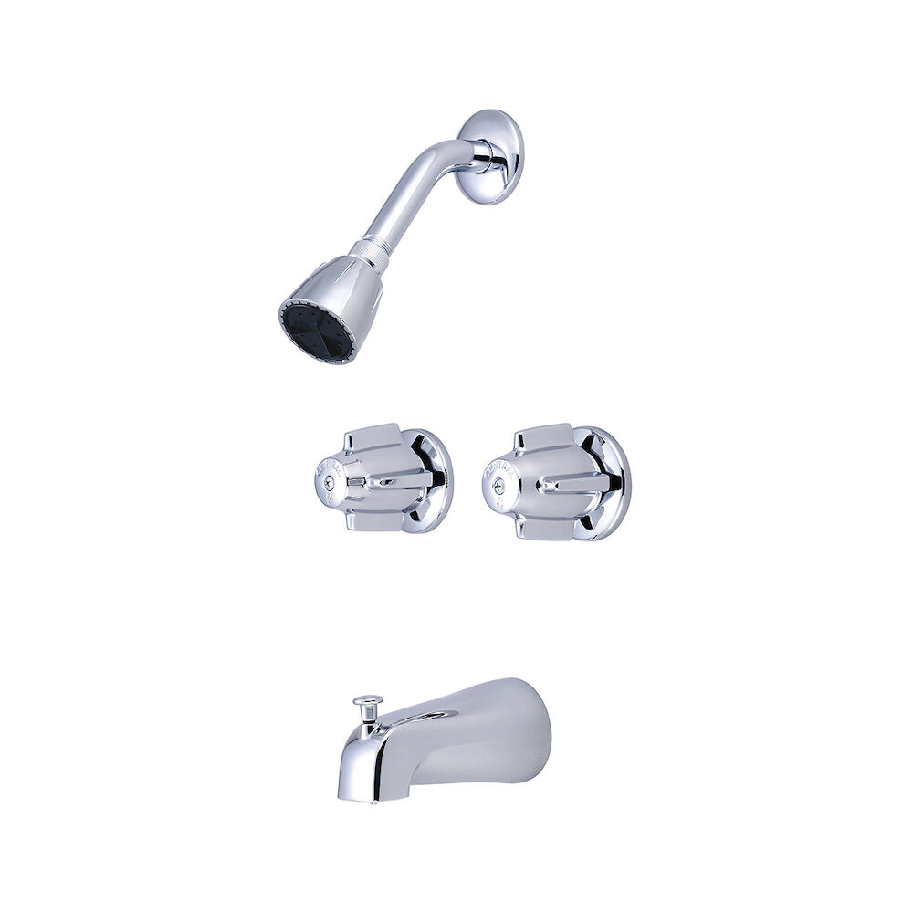 Central Brass 6076 Tub and Shower Set, Polished Chrome