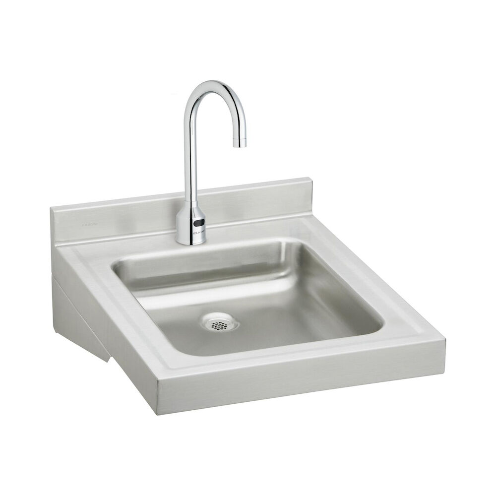 WCL1923OSDSACTMC Lavatory Sink Package, Rectangular, 23" W x 19" D x 4" H, Wall Mount, Stainless Steel, Buffed Satin