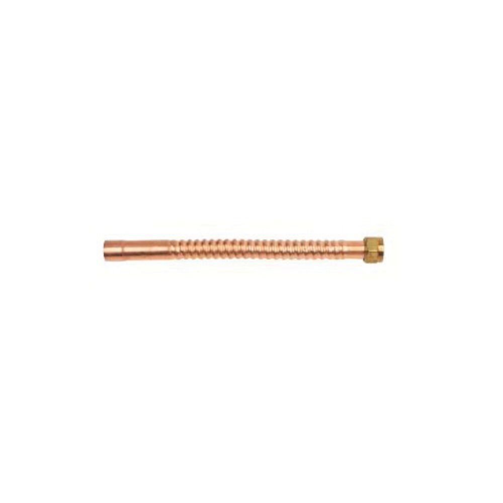 BrassCraft® Copper-Flex™ WB034-18N Water Heater Connector, 3/4 in, FNPTxMale/Female C, 18" L, 125 psi, Corrugated Copper, Domestic