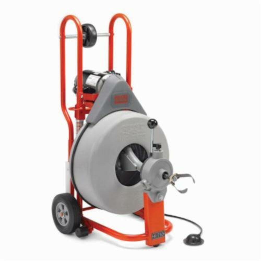 RIDGID® 42007 K-750 Drum Drain Cleaning Machine Kit, 4 to 8" Drain Line, 200' Max Run, 1/2 hp, 115 V, Polyethylene Housing