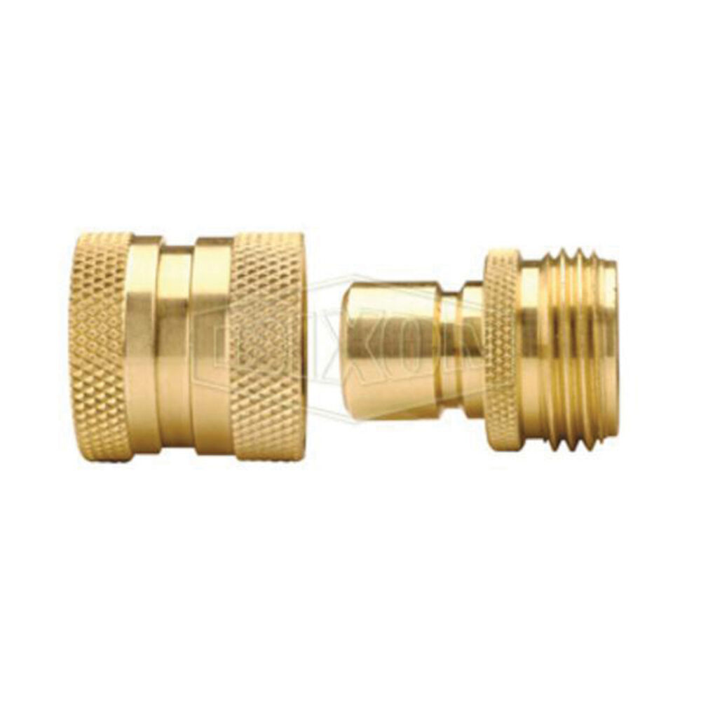 Dixon® 500QCK Unvalved Garden Hose Quick-Connector, Brass, Domestic