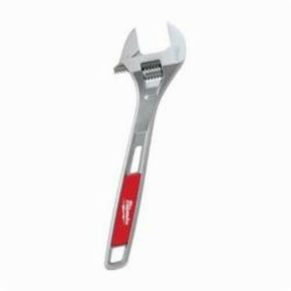 Milwaukee® Tool 48-22-7412 Non-Insulated Adjustable Wrench, 1-5/8 in, 12" OAL, Steel Body, Steel, Chrome Plated