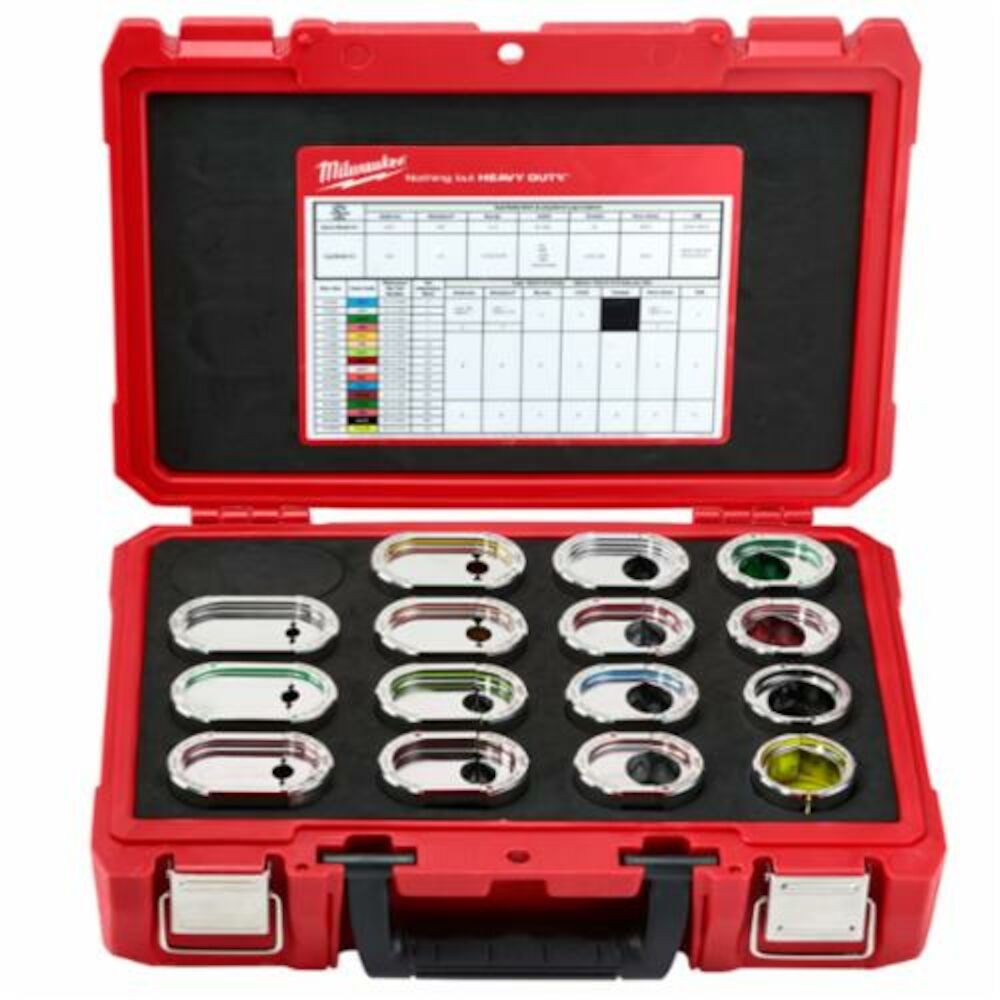 Milwaukee® Tool EXACT™ 49-12-KITA U-Style Crimping Tool Die Kit, 16 Pieces, Stainless Steel