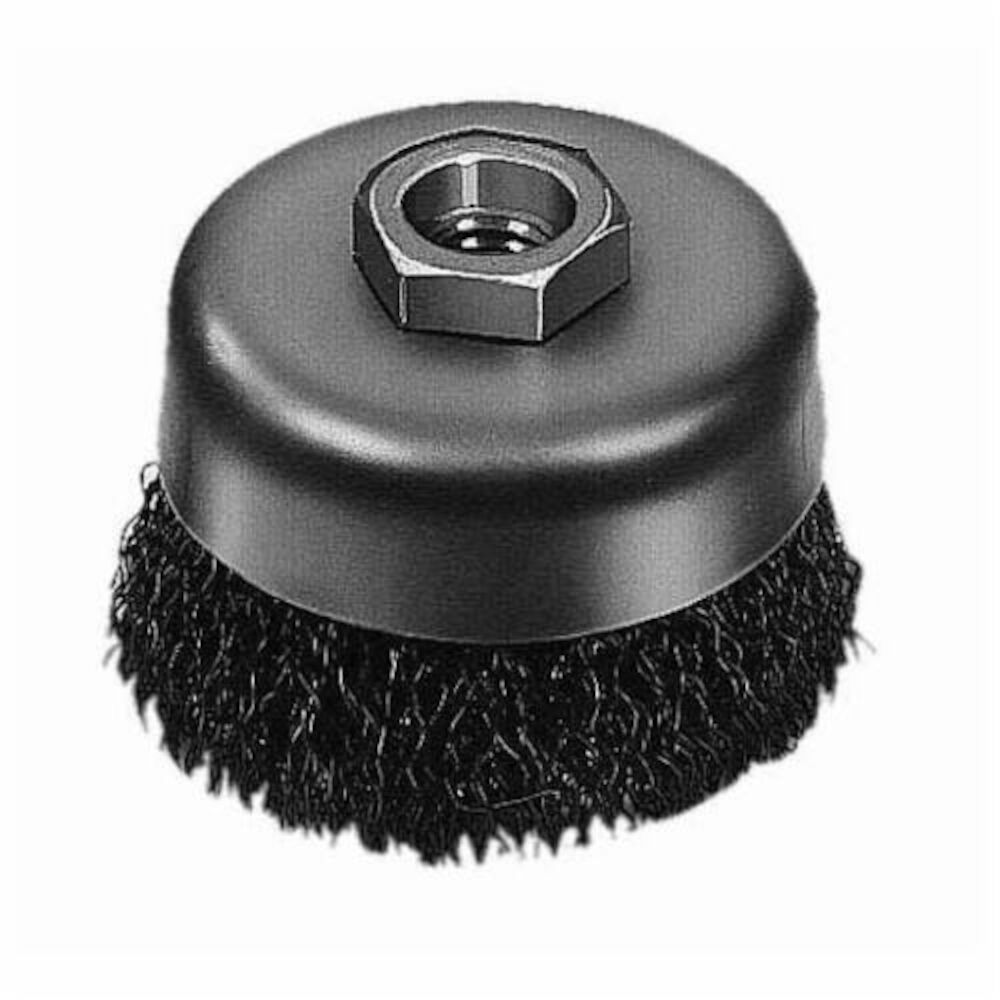 Milwaukee® Tool 48-52-5065 Wire Cup Brush, 3-1/2" Dia, 5/8-11, 0.014" Carbon Steel Crimped Wire