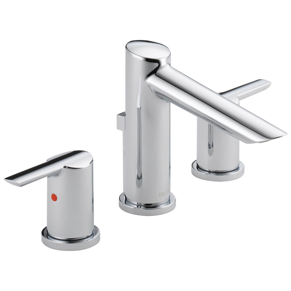 3561-MPU-DST Compel® Widespread Lavatory Faucet, Chrome Plated, Pop-Up Drain