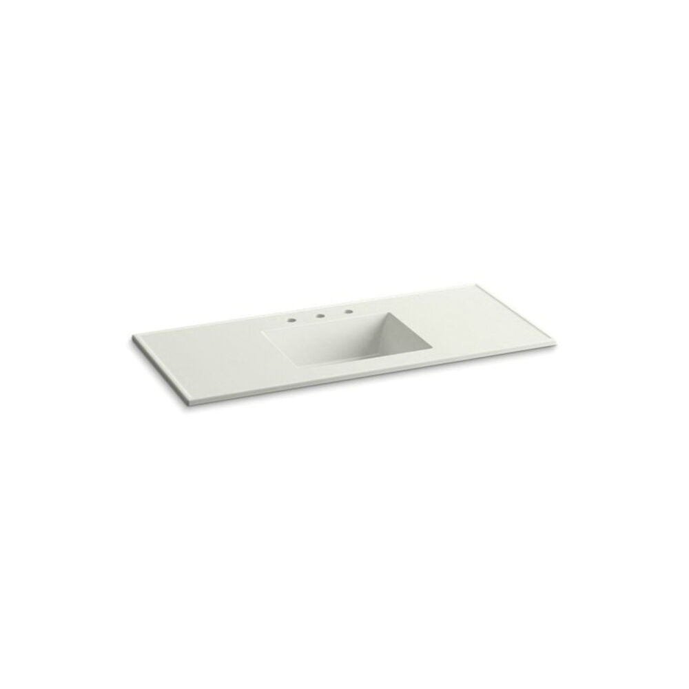 Kohler® 2783-8-G82 Bathroom Sink With Overflow, Rectangular, ITB/Vanity Top Mount, Vitreous China, Dune