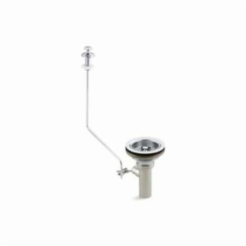 Kohler® 8802-RL-CP Duostrainer® Sink strainer With Tailpiece and Pop-up Drain, Solid Brass, Polished Chrome