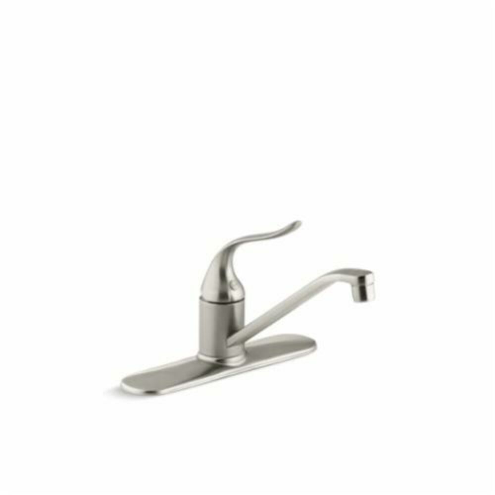 Kohler® 15171-F-BN Coralais® Kitchen Sink Faucet, 1.8 gpm, 8 in Center, 1 Handle, Vibrant® Brushed Nickel