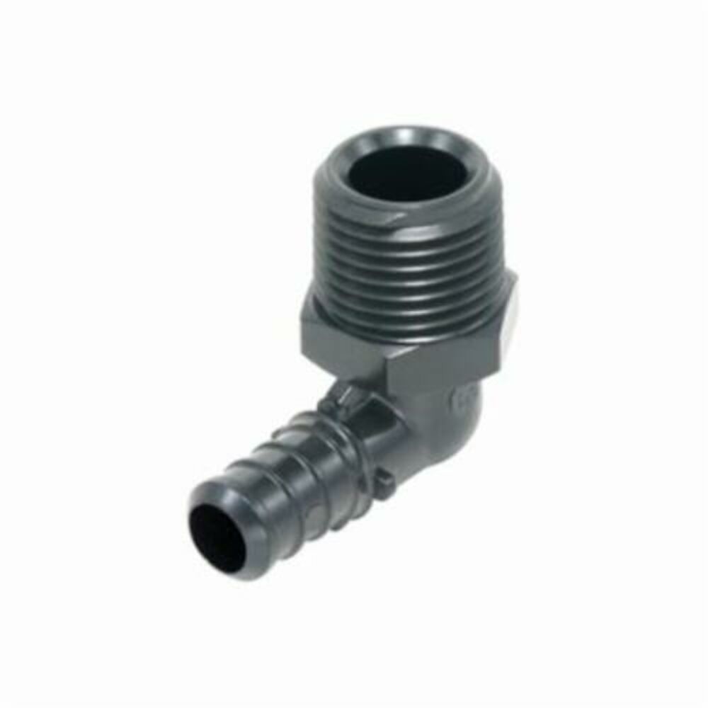WATTS® CrimpRing™ 0650679 WP20P, WP20P-08PB 90 deg Elbow, 1/2 in, F1807 Crimp PEX x MNPT, Polymer