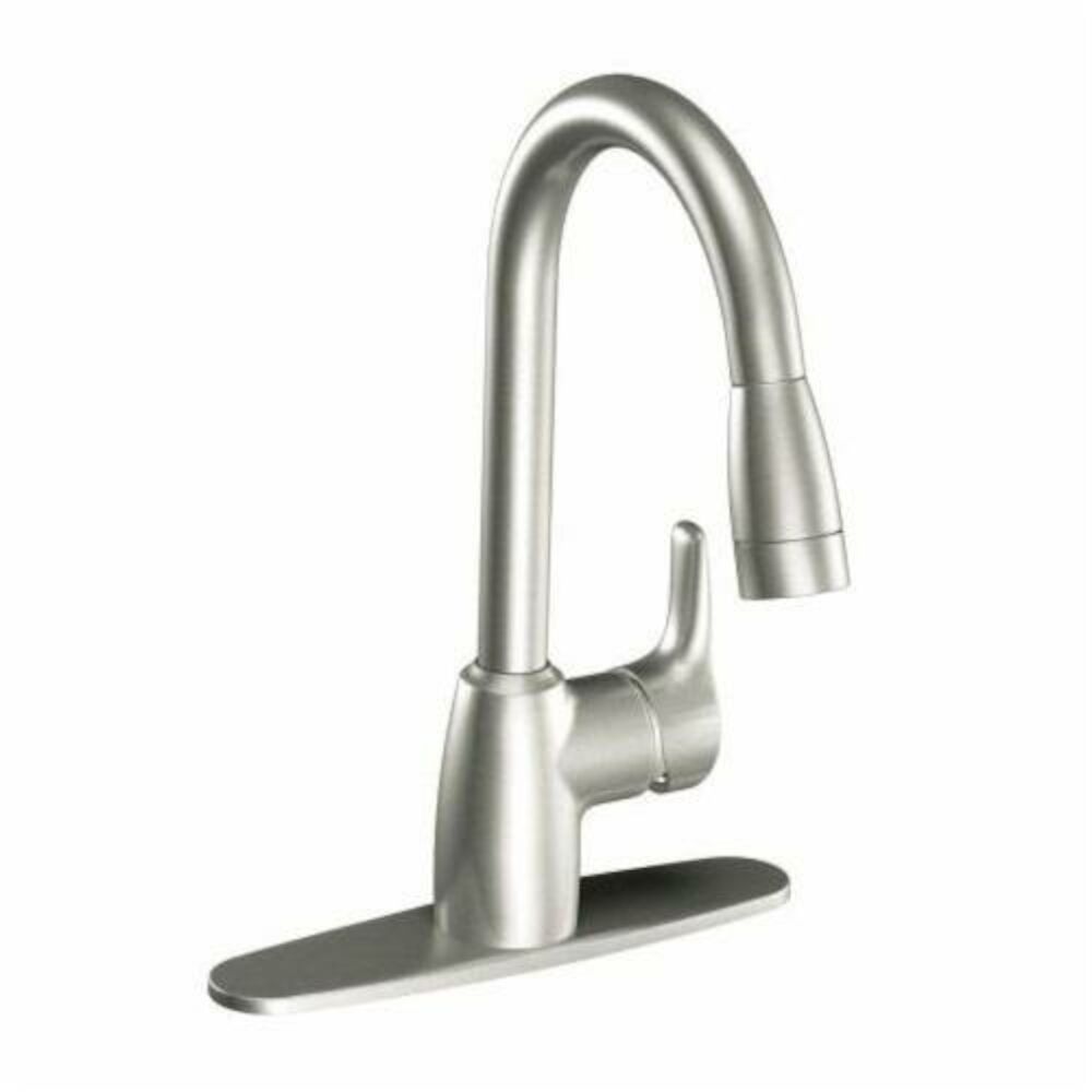 CFG CA42519CSL Kitchen Faucet, Baystone™, 1.5 gpm, 1 Handle, 1/3 Faucet Holes, Function: Traditional, Domestic