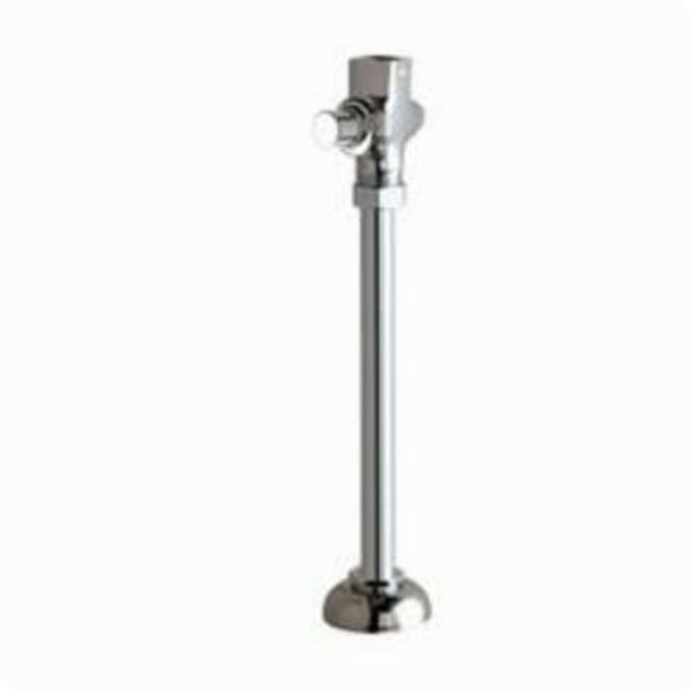 Chicago Faucet® 733-CP Straight Urinal Valve With Riser, 1/2" FNPT Inlet, 20 to 125 psi, Chrome Plated, Domestic
