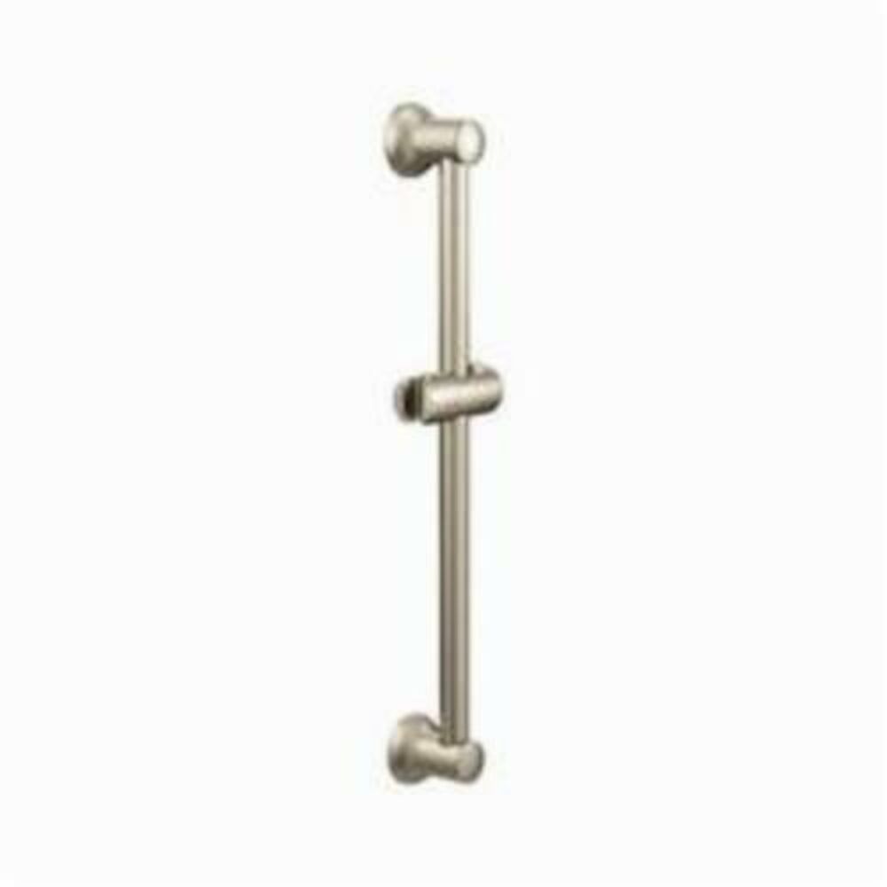 Moen® 155746BN Slide Bar, 24" L Bar, Metal, Brushed Nickel, Domestic