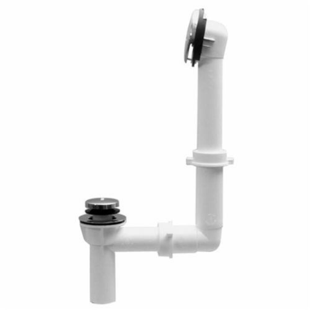 JB Products™ 772PVCBG Shoe Outlet Toe Touch Tubular Bathwaste, PVC, White, Domestic