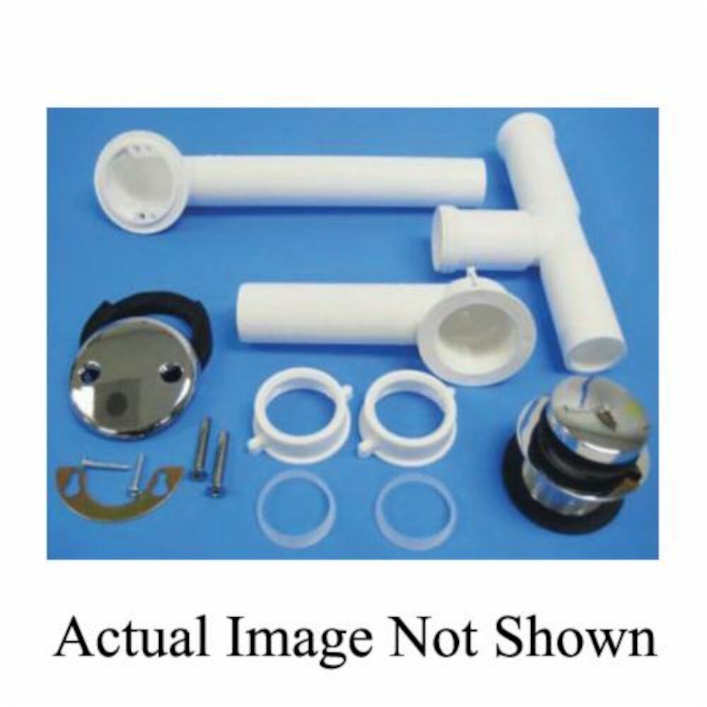 JB Products™ 725PVCBX Toe Touch Tubular Bathwaste, PVC, White, Domestic