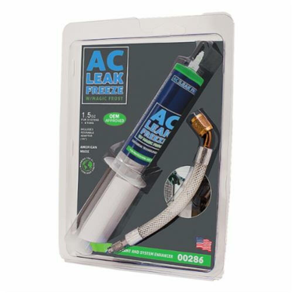 AC Leak Freeze® 45322 Leak Sealant With Magic Frost and 1/4" Adapter, 1.5 oz, Oil, Green, 0.85 to 0.88