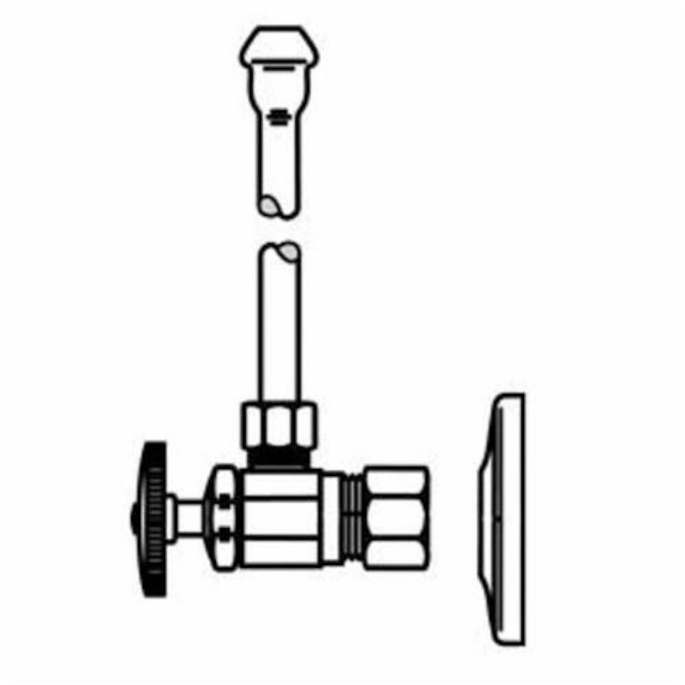 McGuire™ LF2167CC Standard Wheel Handle Lavatory Supply Kit, Chrome Plated