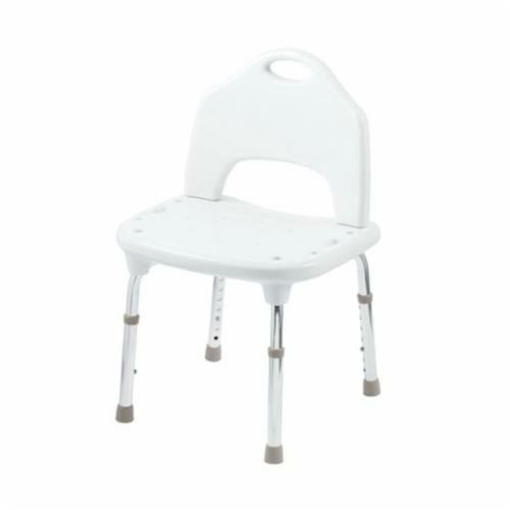 Moen® DN8060 Home Care® Adjustable Shower Chair, 22 in Wx17 to 21 in H Seat, Aluminum Legs, 300 lb Load, Import