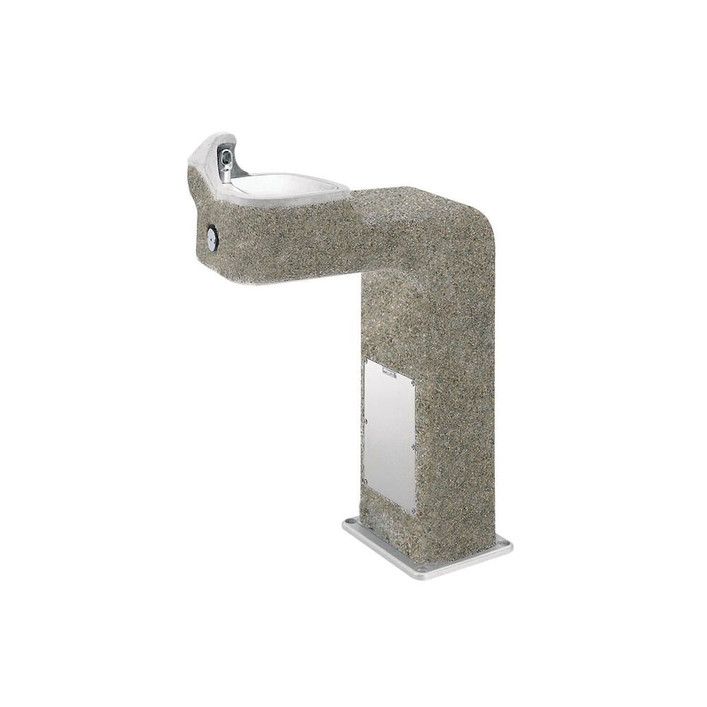 Haws® 3177 Barrier Free Pedestal Drinking Fountain, Pushbutton Operation, Non-Refrigerated Chilling