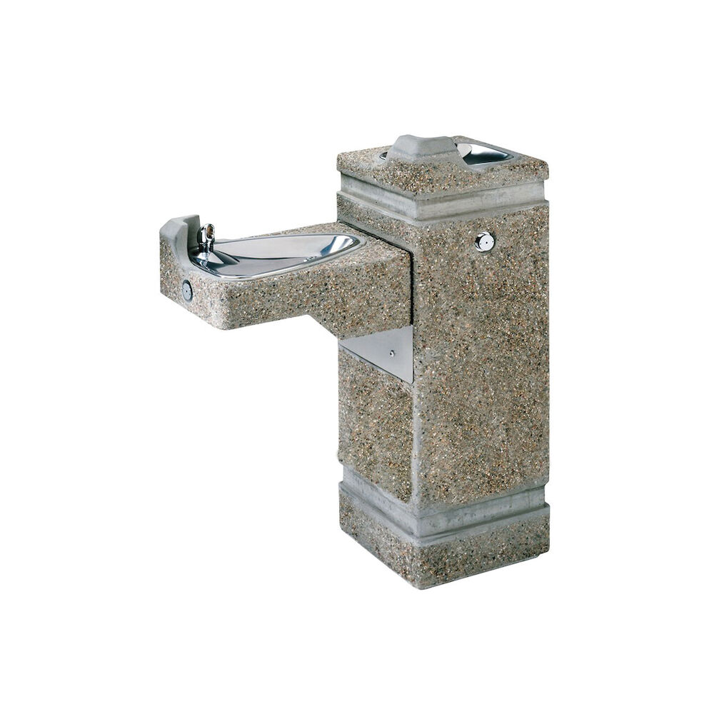 Haws® 3150 Barrier Free Pedestal Drinking Fountain, 0.45 gpm, Pushbutton Operation, Non-Refrigerated Chilling