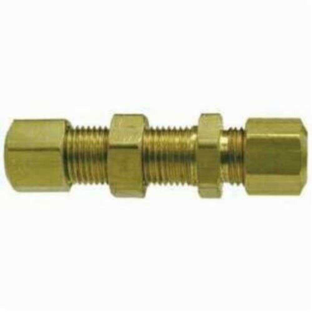 MMM 18088 Bulkhead Union, 1/4 in, Compression, Brass, Import