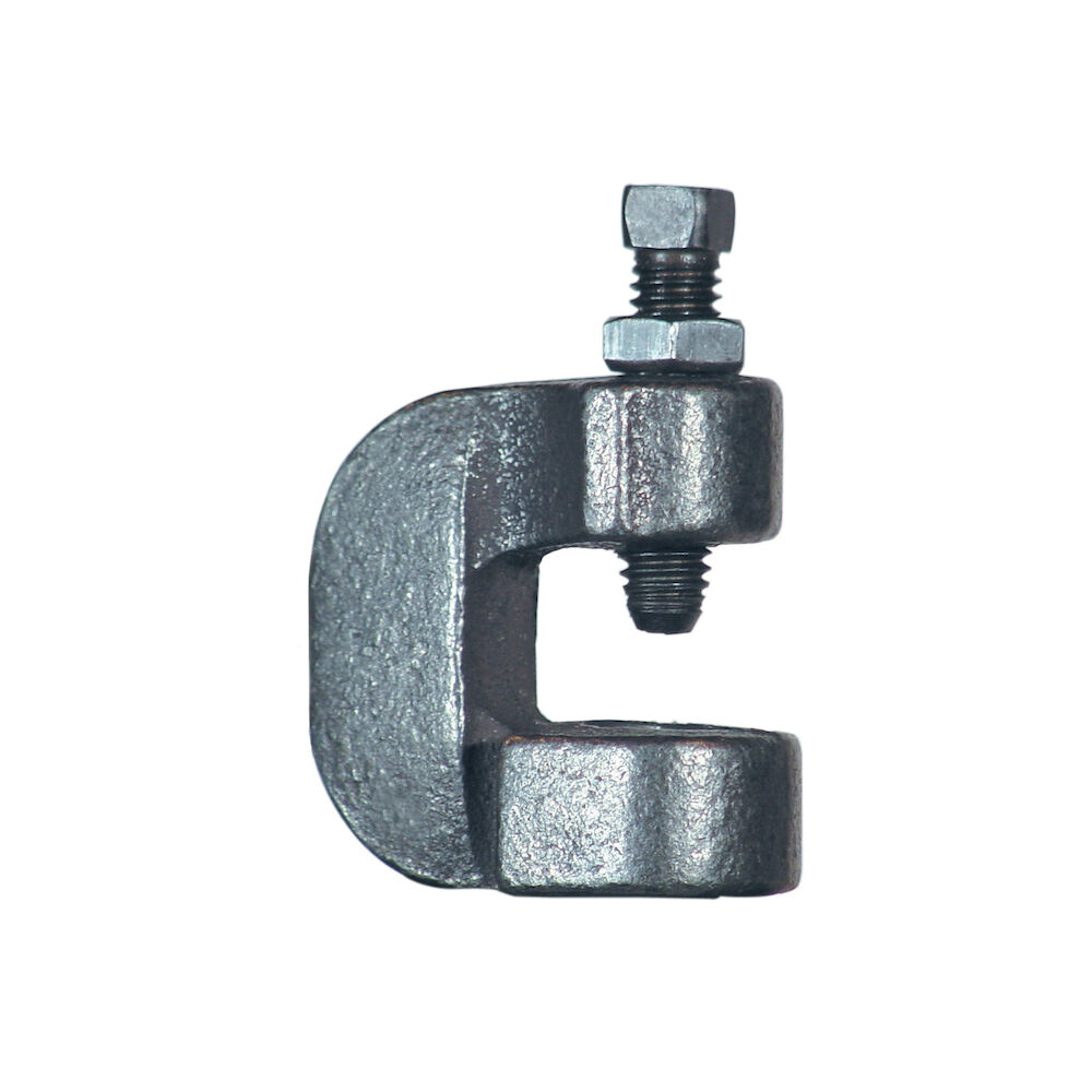 Anvil® 0500007414 FIG 86 C-Clamp With Set Screw and Lock Nut, 1/2" Rod, 400 lb, Malleable Iron