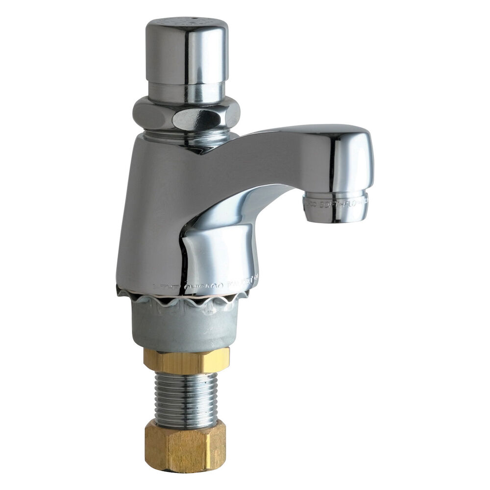 333-SLOE12PSHABCP Single Supply Metering Sink Faucet, Chrome Plated