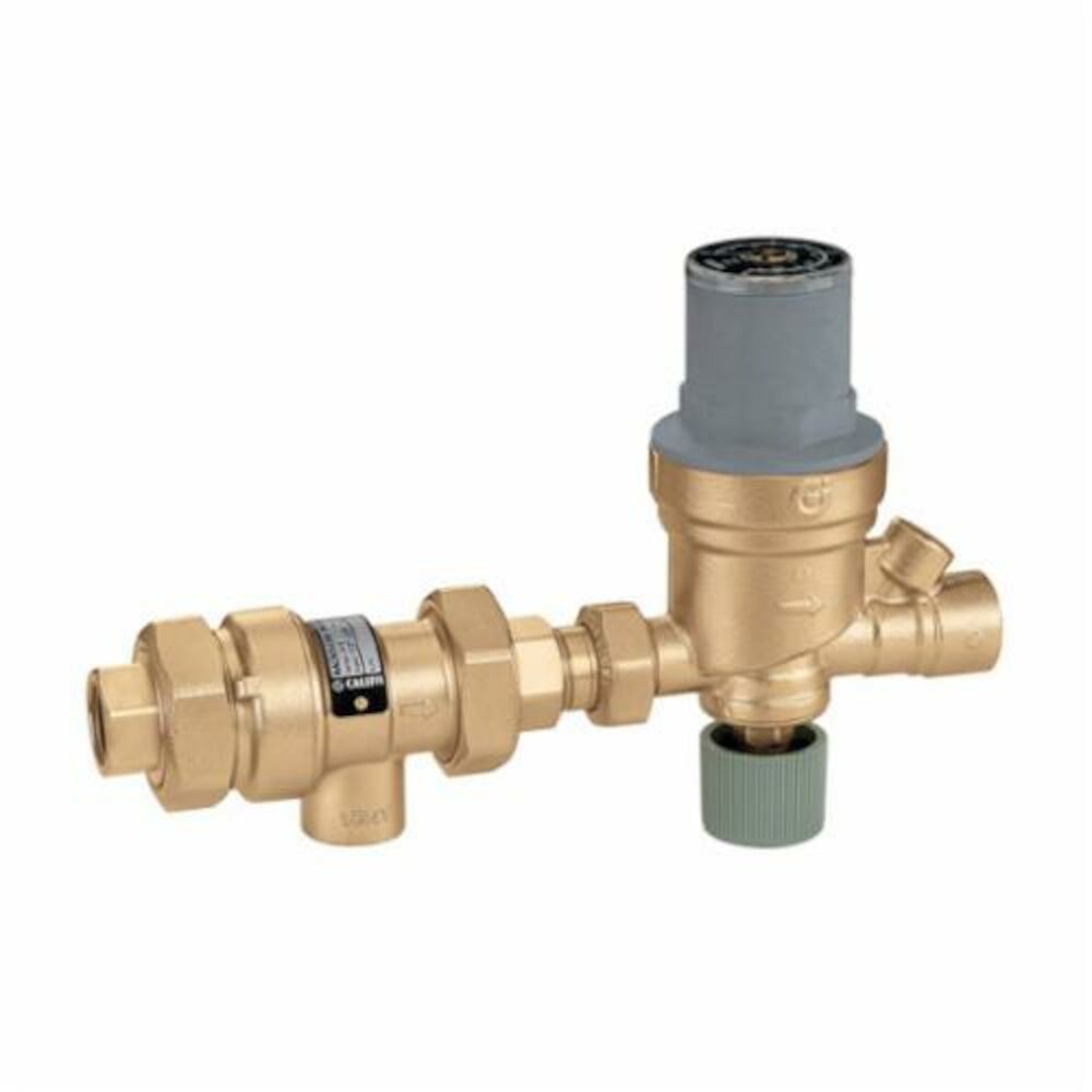 Caleffi AutoFill™ 573002A Pre-Adjustable Automatic Filling Valve With Backflow Preventer, 1/2 in, MNPTxFNPT, 175 psi, Brass Body