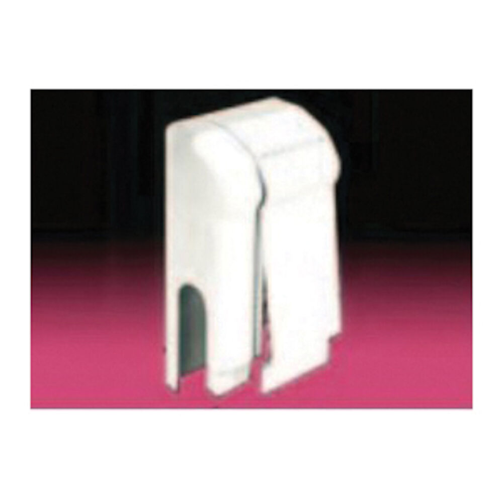 101406000 Hinged Slotted Left End Cap With Piano-Hinged Front Panel and Closed End, Drawn Steel, White