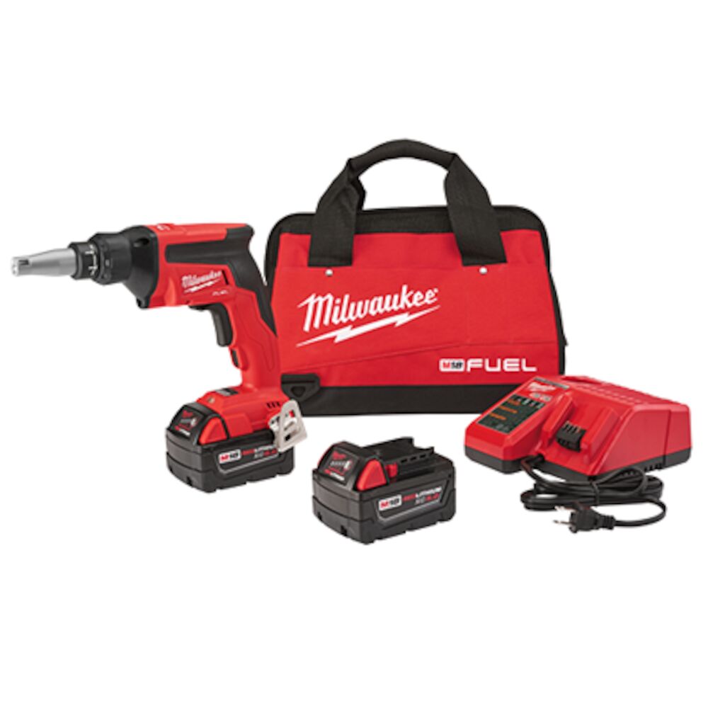 Milwaukee® Tool 2866-22 M18™ FUEL™ Drywall Screwgun Kit, 124 in-lb, 18 VDC, Glass Filled Nylon Housing