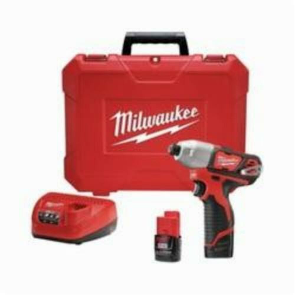Milwaukee® Tool 2462-22 M12™ Compact Lightweight Cordless Impact Driver Kit