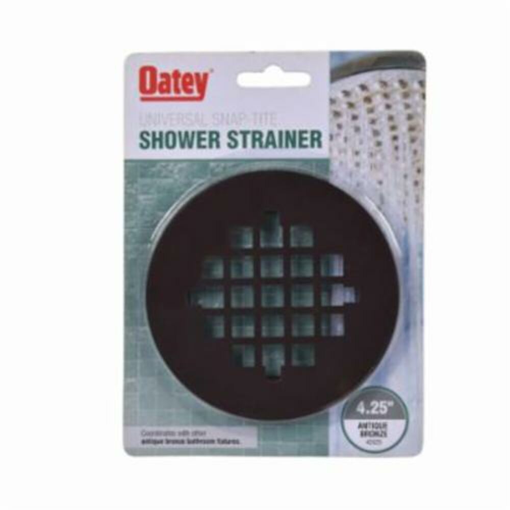 Oatey® 42020 Round Snap-Tite Strainer, 4-1/4" Nominal, Stainless Steel, Antique Bronze