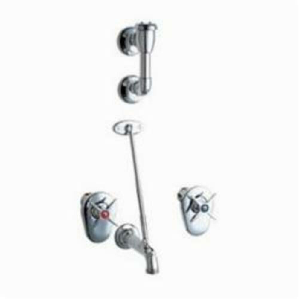 911-ISXKCP Concealed Hot and Cold Water Sink Faucet With Integral Service Stop, Wall Mount, Chrome Plated