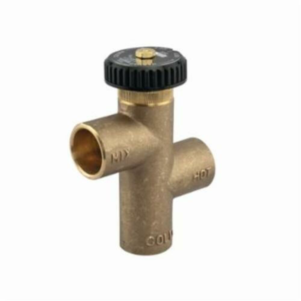 WATTS® 0559135 LFL70A Extender Tempering Valve, 3/4 in, Solder, 150 psi, 2 gpm, Brass Body, Domestic
