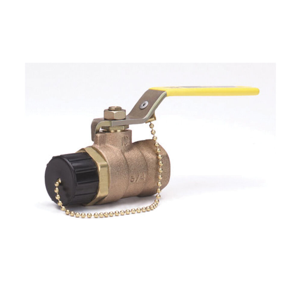 BA100 HA 34 BA-100H 2-Piece Ball Valve With Handle, Dust Cap and Chain, Bronze Body