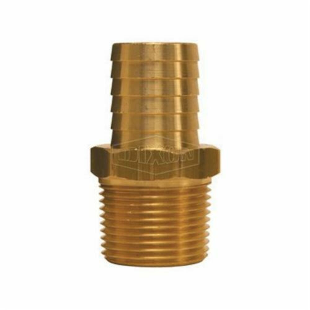 Dixon® 1020404C Hose Barb, 1/4 in, MNPTxHose Barb, Brass, Domestic