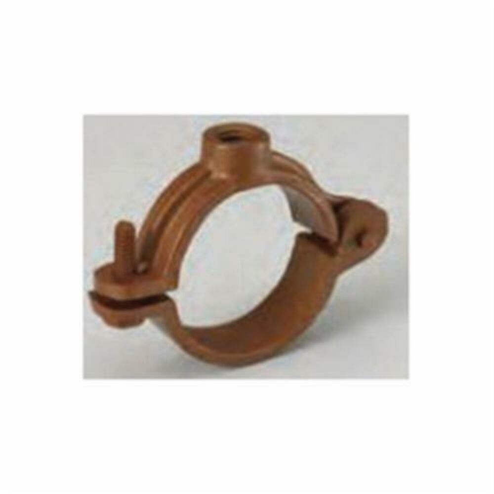 B-Line B3198HCT-1/2 DCU Hinged Extension Split Pipe Clamp, 180 lb Load, Malleable Iron, Dura-Copper™