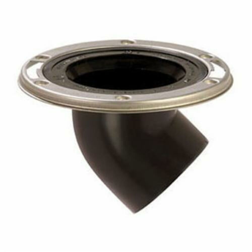 DropKick™ 889-45AMPK 4x3" Pipe Offset Closet Flange, 4" IDx7" OD, ABS