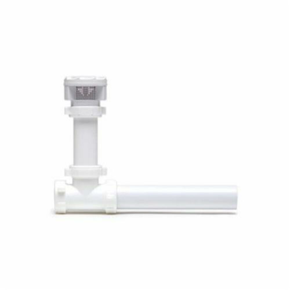 TurboVent™ 250-11TW Small Air Admittance Valve With Adapter and Tubular Waste Arm Extension, 1-1/2 in, Hub, PVC Body, Domestic