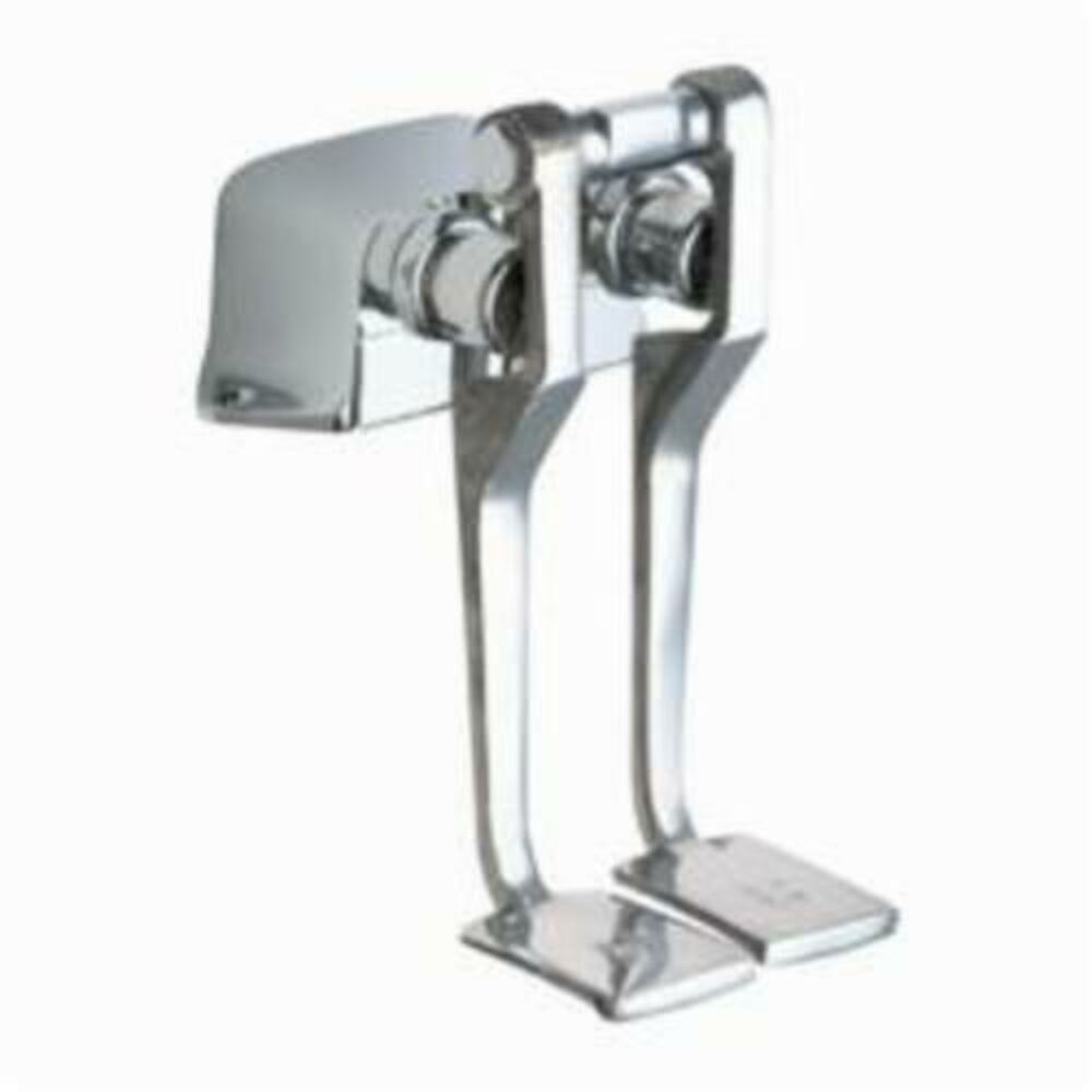 Chicago Faucet® 625-LPABCP Hot and Cold Water Pedal Box With Long Pedal, 5-3/4" W, Domestic, Commercial