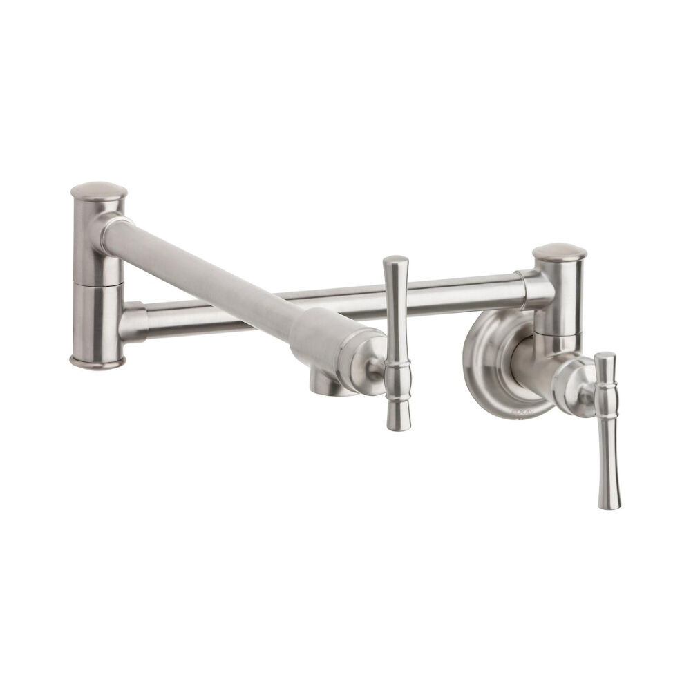 LKEC2091LS Explore™ Traditional Kitchen Faucet, 4 gpm, Lustrous Steel, 2 Handles, Import, Residential