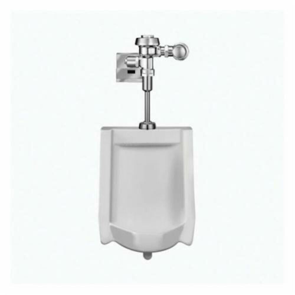 Sloan® 10001303 WEUS-1000 Standard Urinal and Flushometer, 0.125 gpf, Top Spud, Wall Mount, Polished Chrome