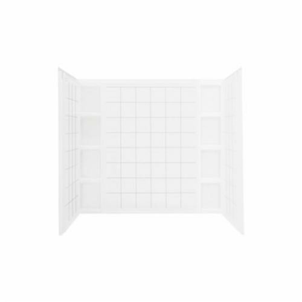 Sterling® 71114106-0 Ensemble™ 3-Piece Bath/Shower Wall Set With Age-in-Place Backer Board, 60" Wx54-1/4" H, Vikrell®